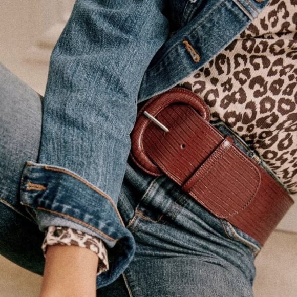 BNWT | Sezane Belt (Oversized) | Size 90 | Sold Out Online | Wine Red - Picture 3 of 4